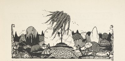 Illustrasjon øverst på listen over illustrasjoner. av Harry Clarke