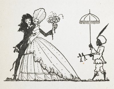 Illustrasjon til historien 'feen'. av Harry Clarke