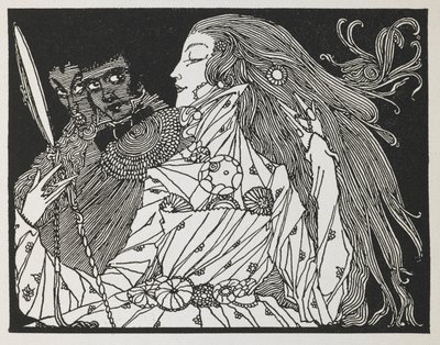 Illustrasjon til historien, 'de latterlige ønskene'. av Harry Clarke