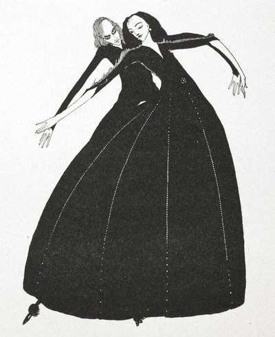 Illustrasjon til historien, 'de latterlige ønskene'. av Harry Clarke