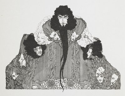 Illustrasjon av blåskjegg. av Harry Clarke
