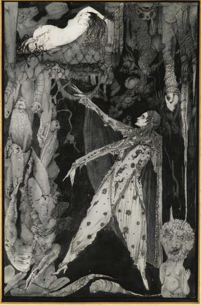 Illustrasjon til Goethes Faust, 1924-1925 av Harry Clarke