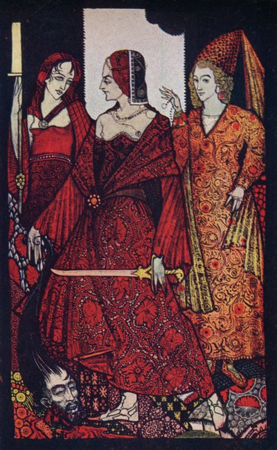 Queens Who Cut the Bogs of Glanna, Judith of Scripture og Glorianna, 1910 av Harry Clarke
