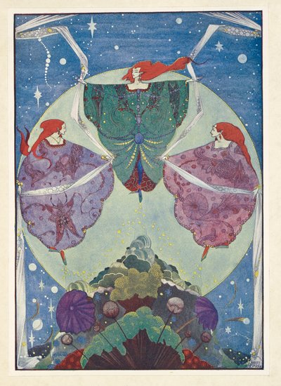 Alvebakken. De danset med sjal som var vevd av tåke og måneskinn. av Harry Clarke