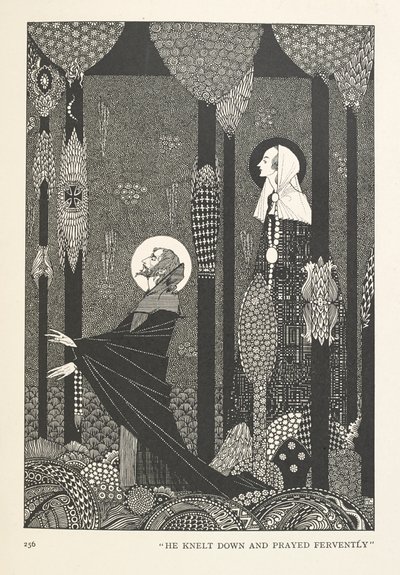 Myrkongens datter. Han knelte ned og ba inderlig. av Harry Clarke