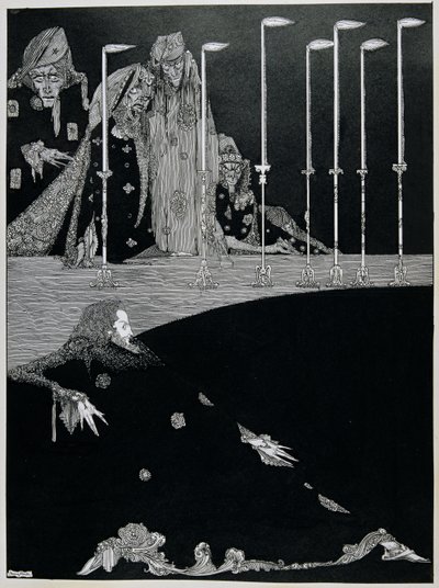 The Pit and the Pendulum, ca. 1923 (penn og blekk) av Harry Clarke