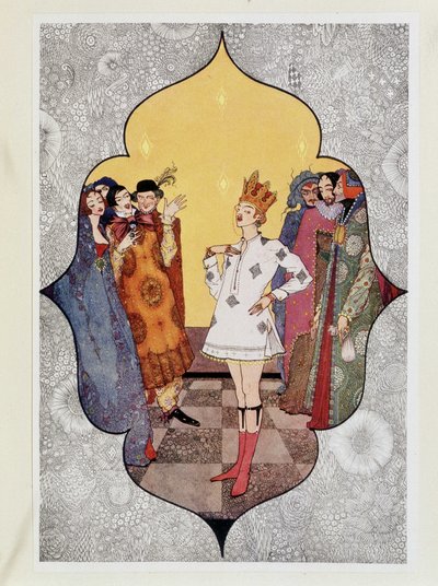 Keiserens nye klær: "" Å, så bra de ser ut! Hvor kapital de passer"" - i "" Eventyr"" av Hans Christian Andersen, ill. av Harry Clarke av Harry Clarke
