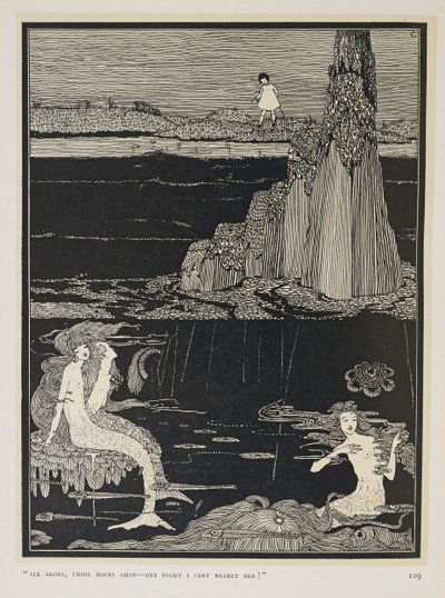 Veldig nesten! "Helt alene, de steinene midt - en natt gjorde jeg det nesten!" Tre havfruer av Harry Clarke
