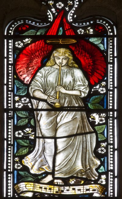 Musical Angel, 1876 (farget glass) av Harry Ellis Wooldridge