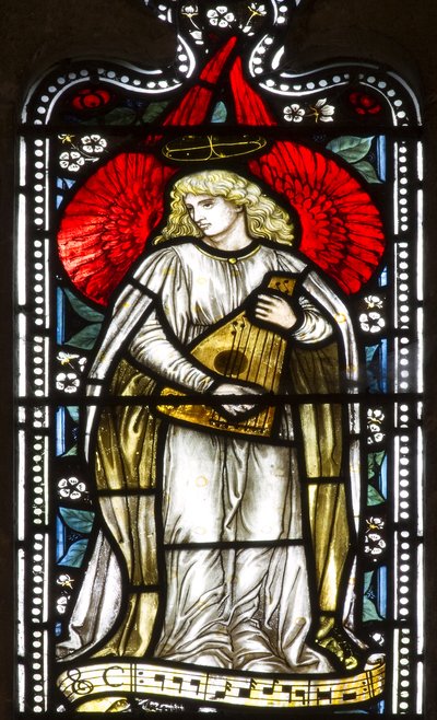 Musical Angel, 1876 (farget glass) av Harry Ellis Wooldridge