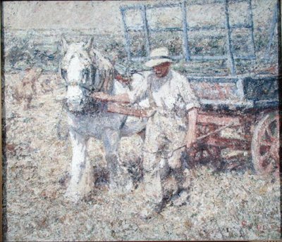 The Ploughman (olje på lerret) av Harry Fidler