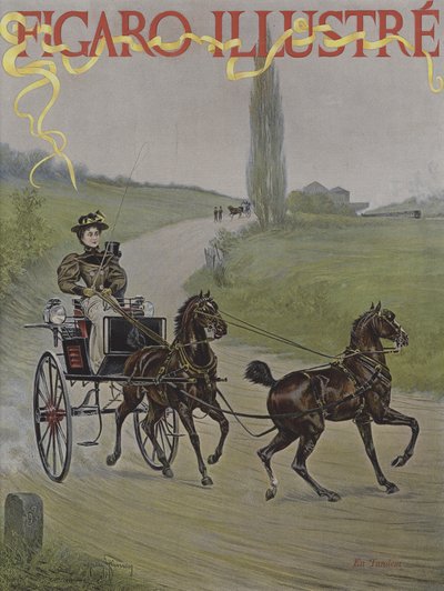Tandem. Forside av Le Figaro Illustre, juni 1895 av Harry Finney