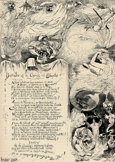 Ballade av et utvalg spøkelser, 1886 av Harry Furniss