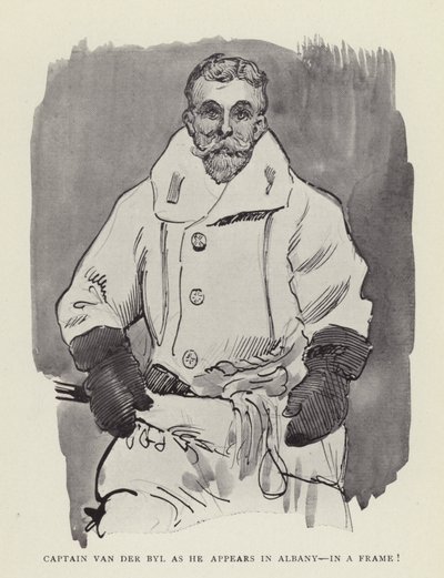 Kaptein Van der Byl mens han dukker opp i Albany, i en ramme! av Harry Furniss