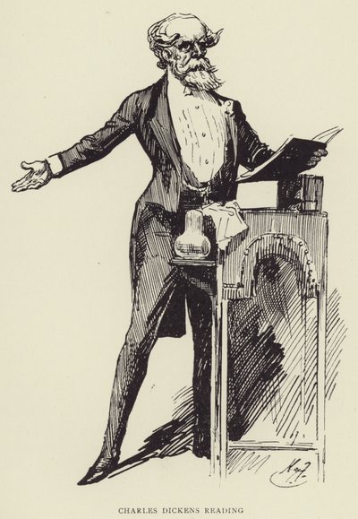 Charles Dickens leser av Harry Furniss
