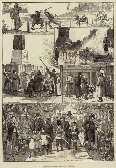 Juleferieskisser i London av Harry Furniss