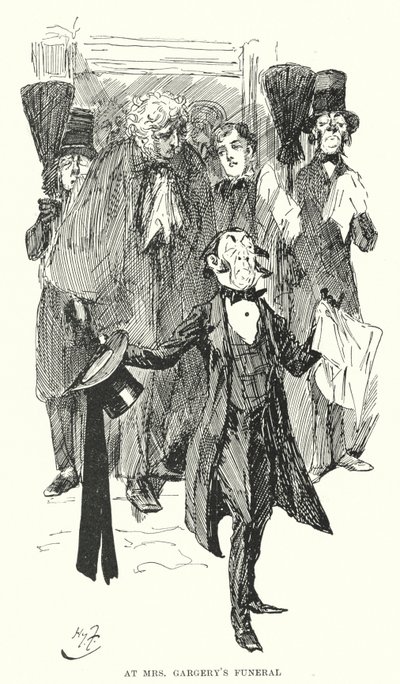 Illustrasjon for store forventninger av Charles Dickens (litho) av Harry Furniss