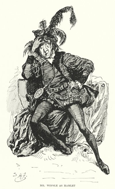 Illustrasjon for store forventninger av Charles Dickens (litho) av Harry Furniss