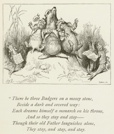 Illustrasjon for Sylvie og Bruno av Lewis Carroll (gravering) av Harry Furniss