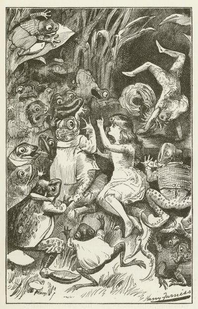 Illustrasjon for Sylvie og Bruno av Lewis Carroll av Harry Furniss