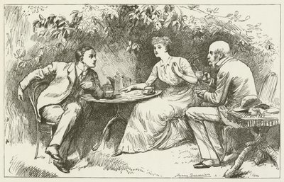 Illustrasjon for Sylvie og Bruno av Lewis Carroll av Harry Furniss