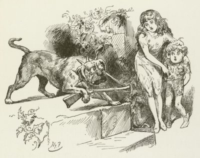Illustrasjon for Sylvie og Bruno av Lewis Carroll av Harry Furniss