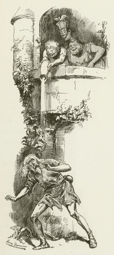 Illustrasjon for Sylvie og Bruno av Lewis Carroll av Harry Furniss