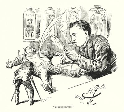 "Intervjuet!" (litho) av Harry Furniss