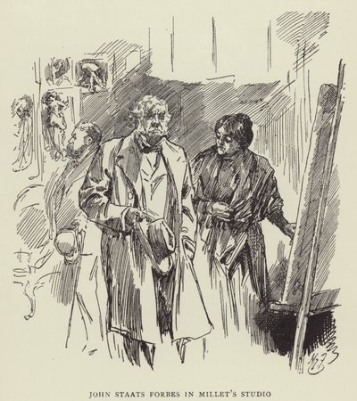 John Staats Forbes ved Millets Studio av Harry Furniss