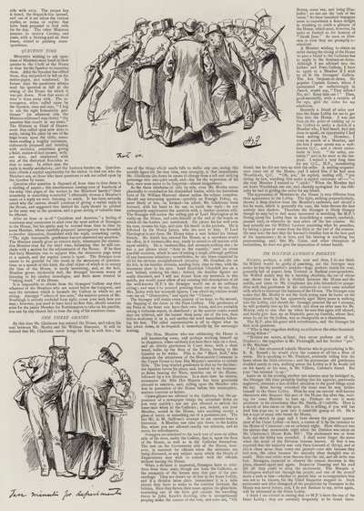 Livet i parlamentet, fremmede i huset av Harry Furniss
