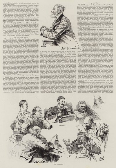 Livet i parlamentet, fremmede i huset av Harry Furniss