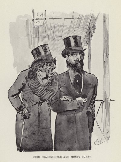 Lord Beaconsfield og Monty Corry av Harry Furniss