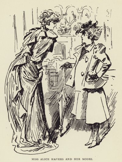 Frøken Alice Havers og hennes modell av Harry Furniss