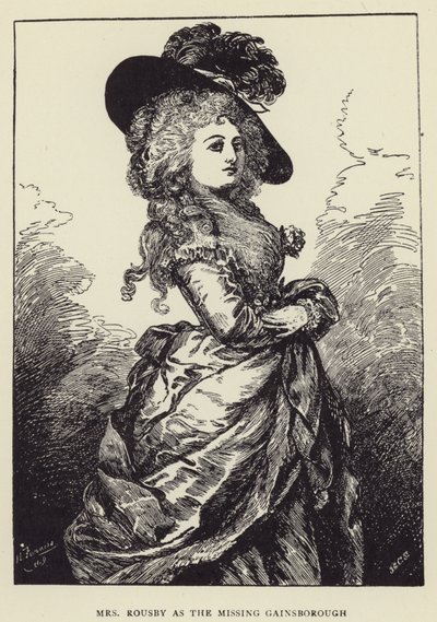 Fru Rousby som den savnede Gainsborough av Harry Furniss