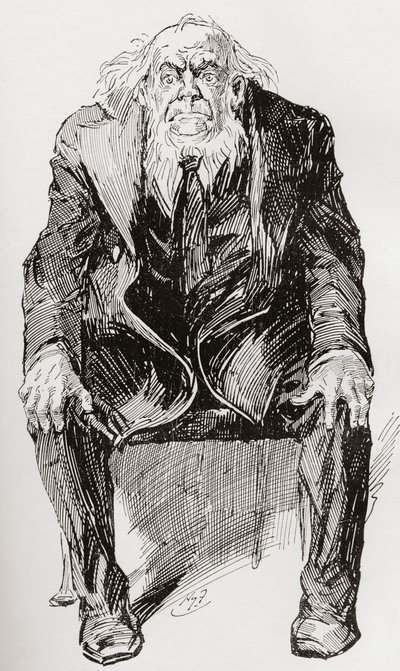 Provis. Illustrasjon av Harry Furniss for Charles Dickens-romanen Great Expectations, fra The Testimonial Edition utgitt 1910. av Harry Furniss