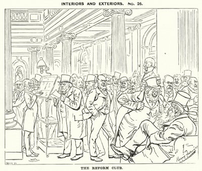 Punch tegneserie: The Reform Club (gravering) av Harry Furniss