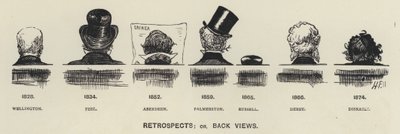 Retrospekter, eller tilbakeblikk fra ledende politikere på 1800-tallet (litho) av Harry Furniss