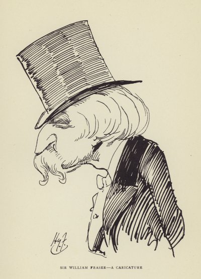 Sir William Fraser, en karikatur av Harry Furniss