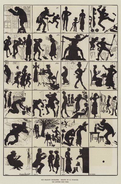 Seks Shadow Charades av Harry Furniss