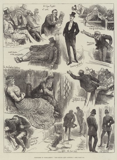 Skisser i parlamentet, huset forlot sittende av Harry Furniss