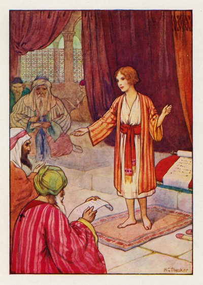 Etter tre dager fant de ham i tempelet (fargelitografi) av Harry George Theaker