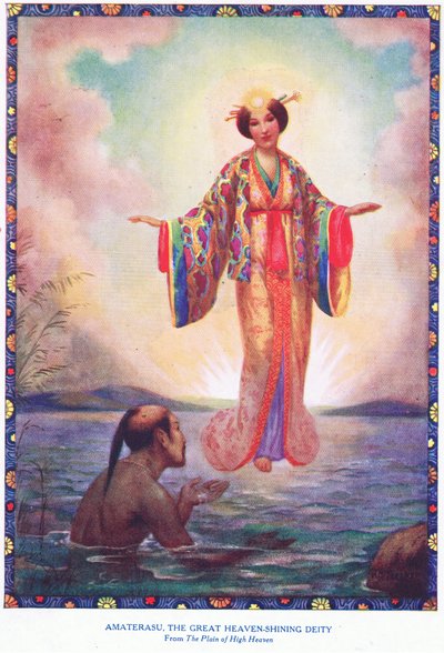 Amaterasu, den store himmelskinnende guddommen (fra Den høye himmels slette) (lito) av Harry George Theaker