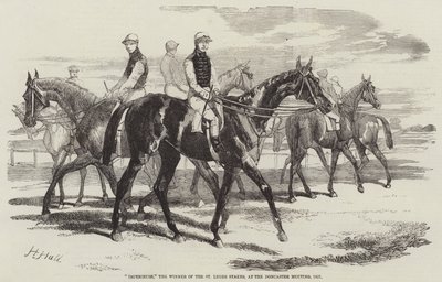 Imperieuse, vinneren av St Leger Stakes, på Doncaster-møtet, 1857 av Harry Hall