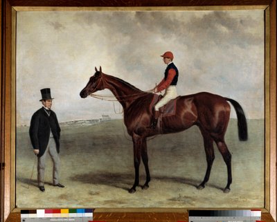 Gladiatorveddeløpshesten i 1865 Maleri av Harry Hall (ca. 1813-1882). 1865. Paris Society Oppmuntring av Harry Hall