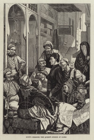 Egypt, leser dronningens tale i Kairo av Harry Hamilton Johnston