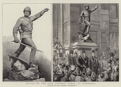 Statue av avdøde general Earle, i Liverpool av Harry Hamilton Johnston