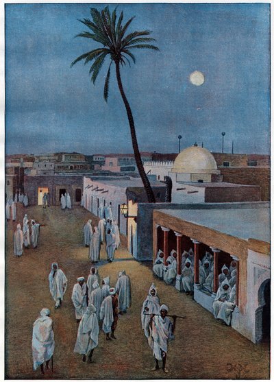 Tozeur (Tunisia) om kvelden av Sir Henry (Harry) Hamilton Johnston (1858-1927) - 1903 av Harry Hamilton Johnston