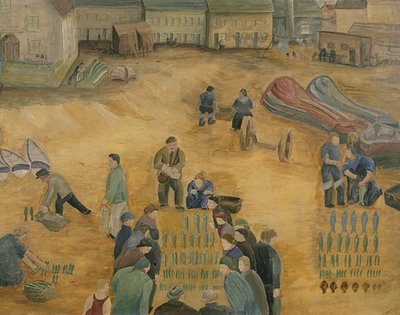 Fiskesalg, 1938 av Harry Mitten Wilson