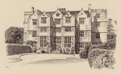 Chastleton House, Oxfordshire (farge litho) av Harry Percy Clifford