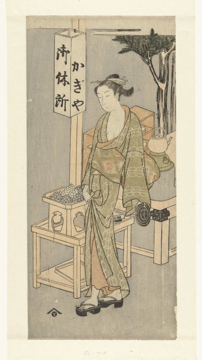 Osen ved Kagiya tebod av Harunobu school